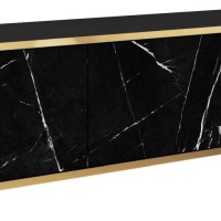 Κρεμαστό έπιπλο τηλεόρασης ORO ανθρακί + μάρμαρο 175x30x32cm