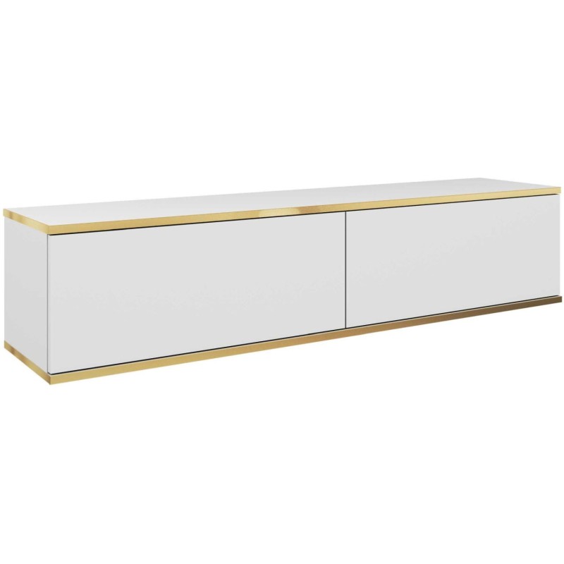 Κρεμαστό έπιπλο τηλεόρασης ORO λευκό 135x30x32cm