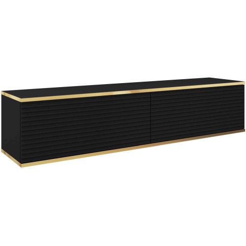 Έπιπλο τηλεόρασης ORO_MDF επιτοίχιο ανθρακί 135x30x32cm