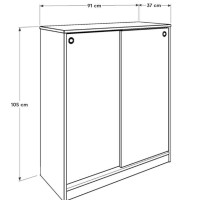 Παπουτσοθήκη Antre-322 Λευκή 91x105x37cm