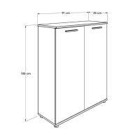 Παπουτσοθήκη Antre-520 Λευκή 91x108x35cm