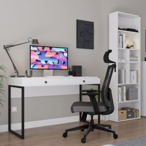 Γραφείο CMS-922-DD Connect με συρτάρια Λευκό 120x75x60cm