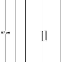 Ντουλάπα Trendline Λευκό 80x187x47cm
