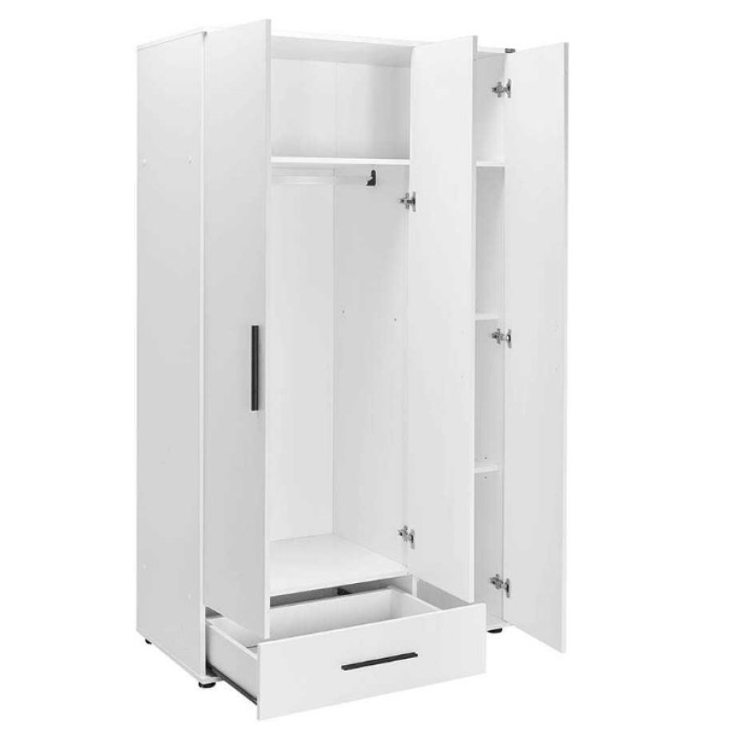 Ντουλάπα white Λευκό 103x187x52cm