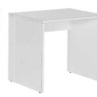 Σετ τραπεζάκια Ζιγκον Λευκό High gloss 55x47x40cm