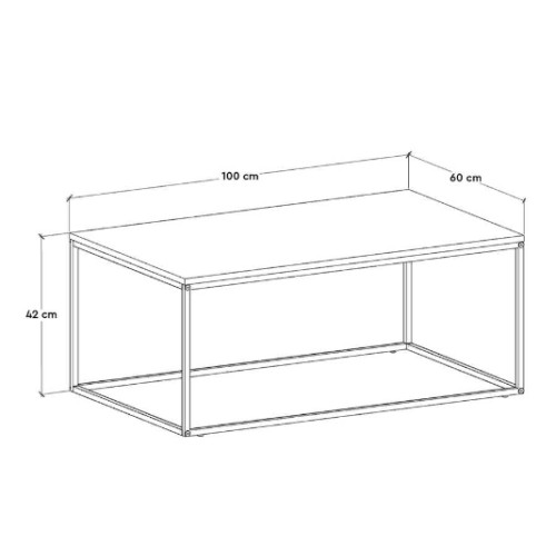 Τραπεζάκι SHP-985-QQ Profil Μάρμαρο Μ100xΥ42xΠ60cm