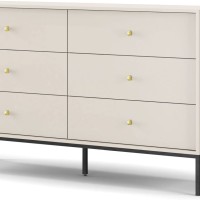 Συρταριέρα Mono χρώμα Μπεζ  με 6 συρτάρια 154x91x39cm