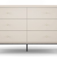 Συρταριέρα Mono χρώμα Μπεζ  με 6 συρτάρια 154x91x39cm