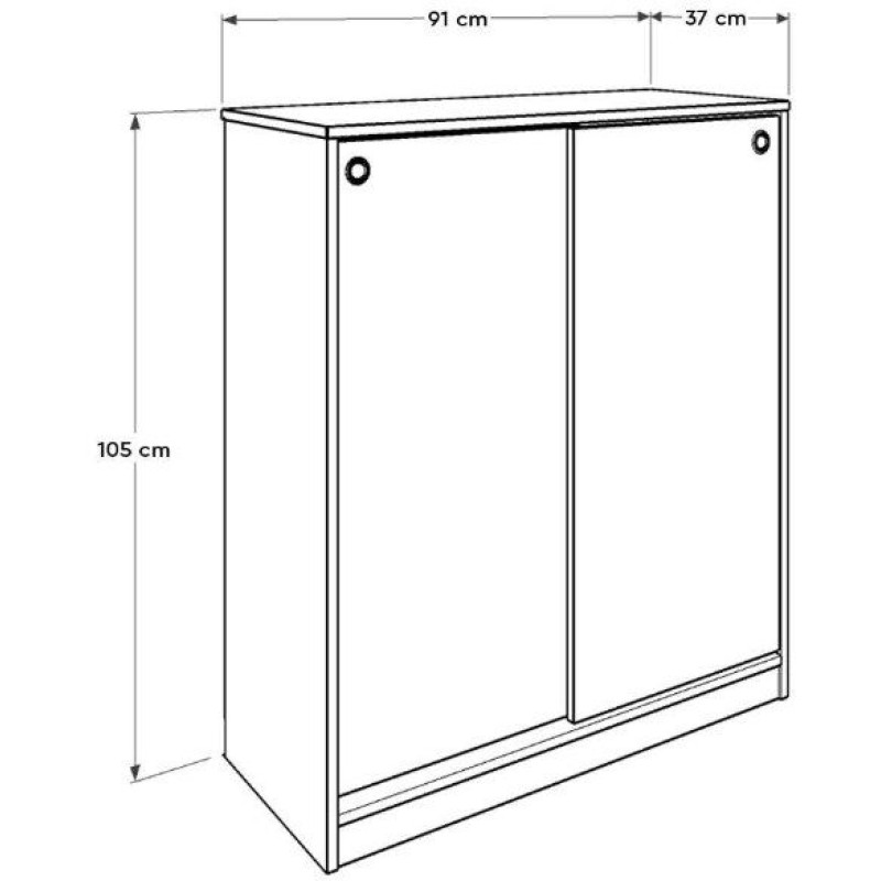 Παπουτσοθήκη Antre-322 Φυσικό 91x105x37cm