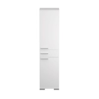 Ντουλάπα μονόφυλλη DIAMOND Λευκό+Λευκό High Gloss 45x187x38cm