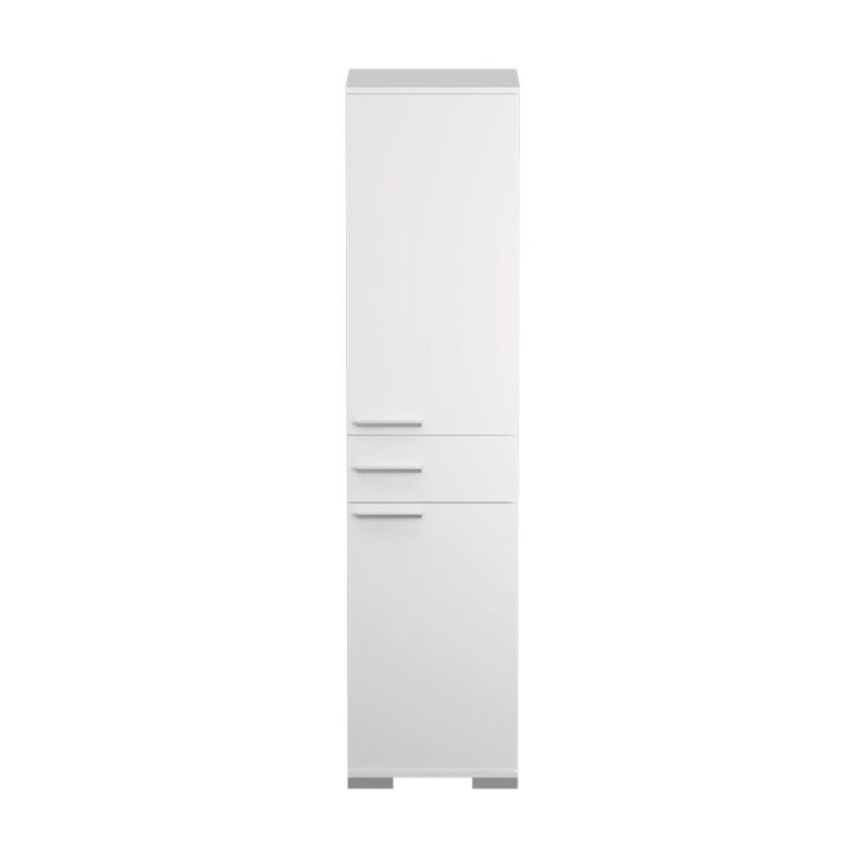 Ντουλάπα μονόφυλλη DIAMOND Λευκό+Λευκό High Gloss 45x187x38cm