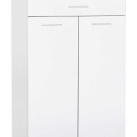 Παπουτσοθήκη Antre-521 Λευκή με συρτάρι 73x108x35cm