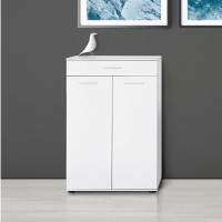 Παπουτσοθήκη Antre-521 Λευκή με συρτάρι 73x108x35cm