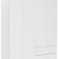 Ντουλάπα Base Τετράφυλλη λευκή 137x198x52cm