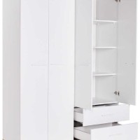 Ντουλάπα Base Τετράφυλλη λευκή 137x198x52cm
