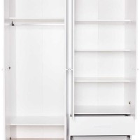 Ντουλάπα Base Τετράφυλλη λευκή 137x198x52cm
