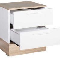 Κομοδίνο Base Λευκό 45x52x40cm