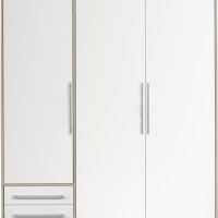 Ντουλάπα LYSS Λευκή+Φυσικό Sanremo 155x194x58cm