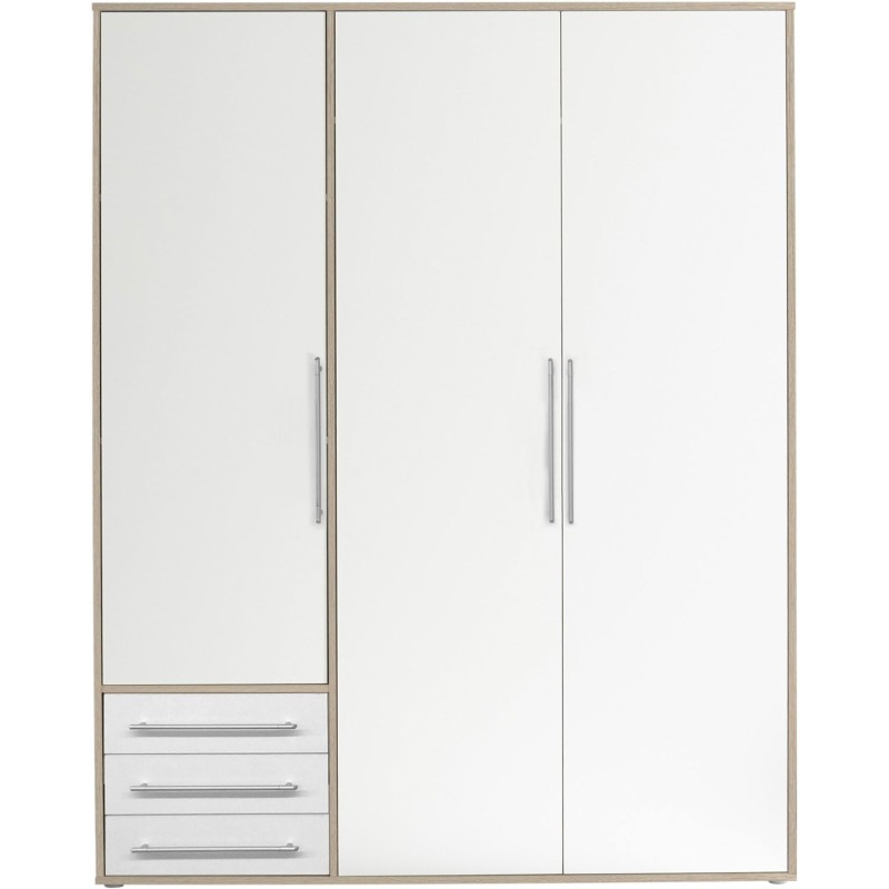 Ντουλάπα LYSS Λευκή+Φυσικό Sanremo 155x194x58cm