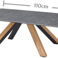 Τραπεζάκι κεραμικό ΜΙΑ γραφίτης 110x70x40cm