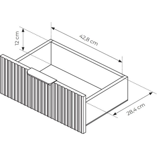 Μπουφές Lante με συρτάρια λευκός 163x81x38cm