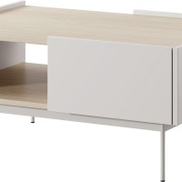 Τραπεζάκι Color Λευκό Kazmir + Φυσικό  97x45x65cm