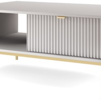 Τραπεζάκι Nova Γκρι + χρυσό 104x68x46cm