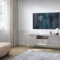 Έπιπλο τηλεόρασης Nova Γκρι + Χρυσό 154x39x56cm