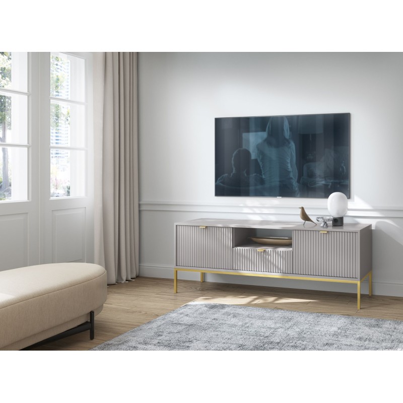 Έπιπλο τηλεόρασης Nova Γκρι + Χρυσό 154x39x56cm