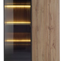 Βιτρίνα Sento ανθρακί 104x39x166cm