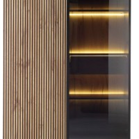 Βιτρίνα Sento ανθρακί 104x39x166cm