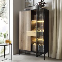 Βιτρίνα Sento ανθρακί 104x39x166cm