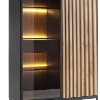 Βιτρίνα Sento ανθρακί 104x39x166cm