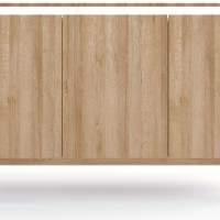 Μπουφές BOHO Φυσικό+Λευκό μάρμαρο 144x83x37cm