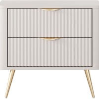 Κομοδίνο Lante Μπεζ 63x55x38cm