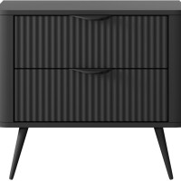 Κομοδίνο Lante Ανθρακί 63x55x38cm