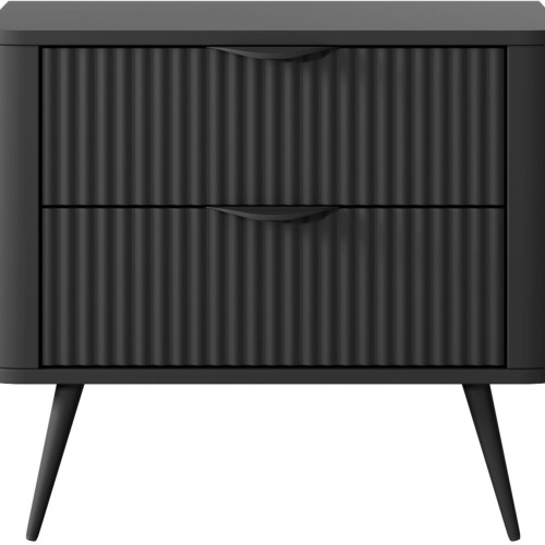Κομοδίνο Lante Ανθρακί 63x55x38cm