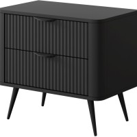 Κομοδίνο Lante Ανθρακί 63x55x38cm
