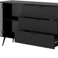 Μπουφές με συρτάρια Lante Ανθρακί 138x81x38cm