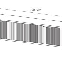 Έπιπλο τηλεόρασης Lante Λευκό 200x51x38cm