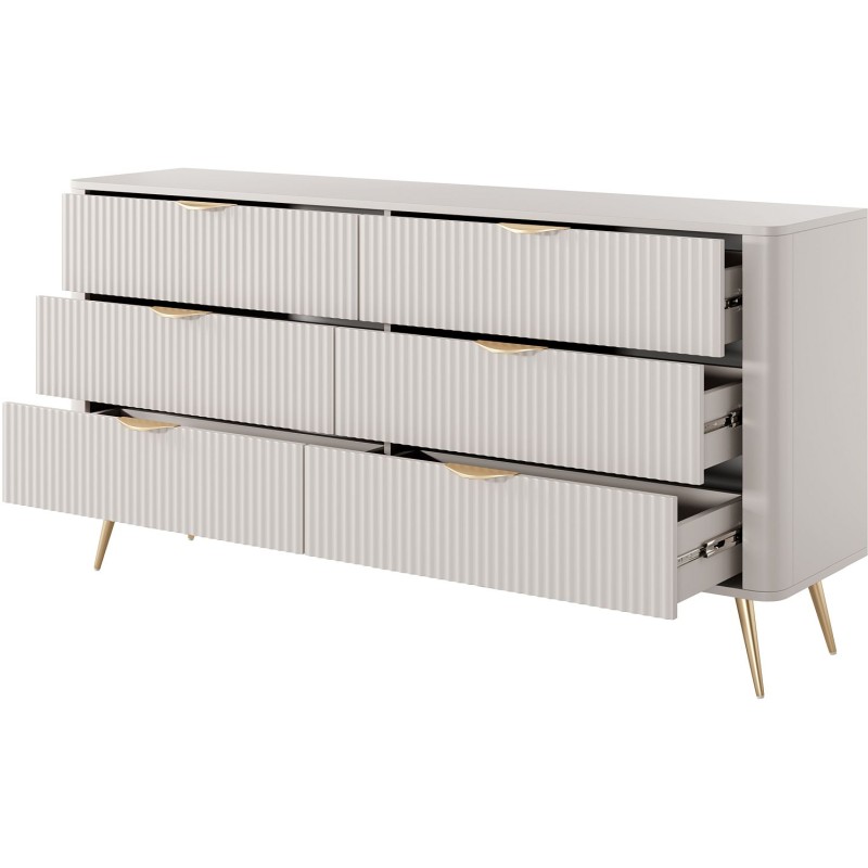 Συρταριέρα Lante μπεζ 163x81x38cm