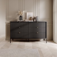 Συρταριέρα Nova χρώμα Ανθρακί με 6 συρτάρια 154x91x39cm
