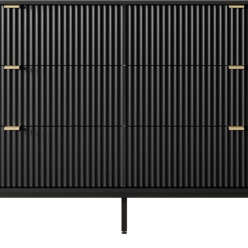 Συρταριέρα Nova χρώμα Ανθρακί με 6 συρτάρια 154x91x39cm