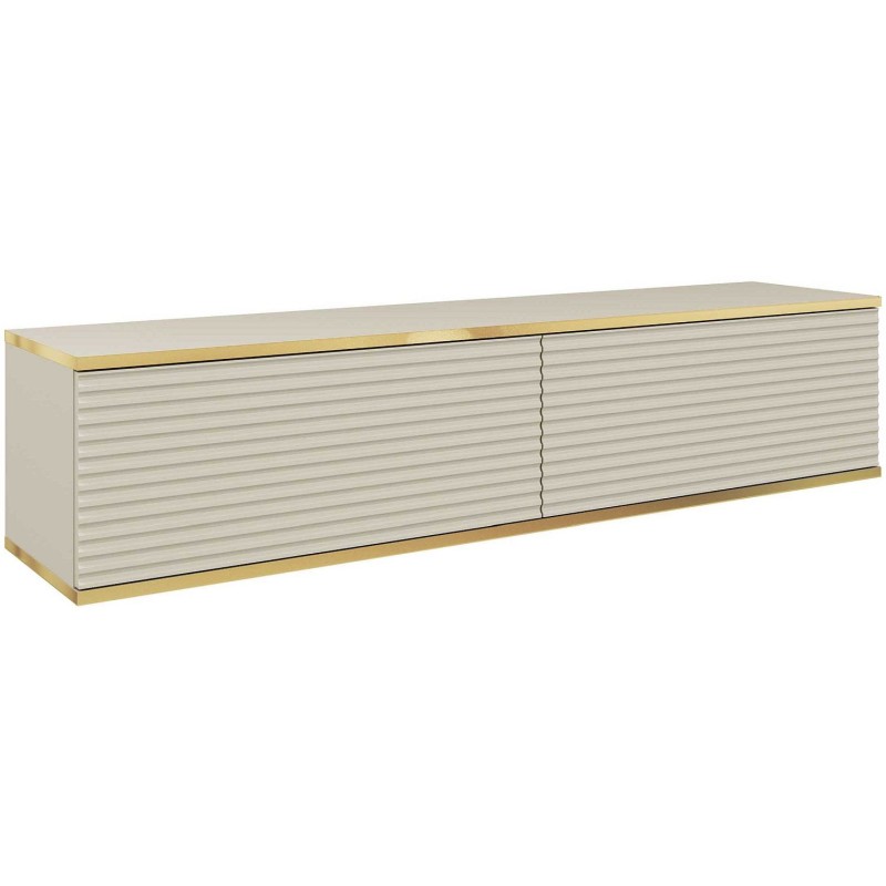 Κρεμαστό έπιπλο τηλεόρασης ORO_MDF Μπεζ 135x30x32cm