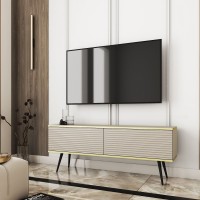 Έπιπλο τηλεόρασης ORO_MDF Μπεζ 135x53x32cm
