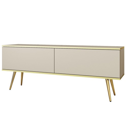 Έπιπλο τηλεόρασης ORO  Μπεζ + Χρυσό  135x53x32cm