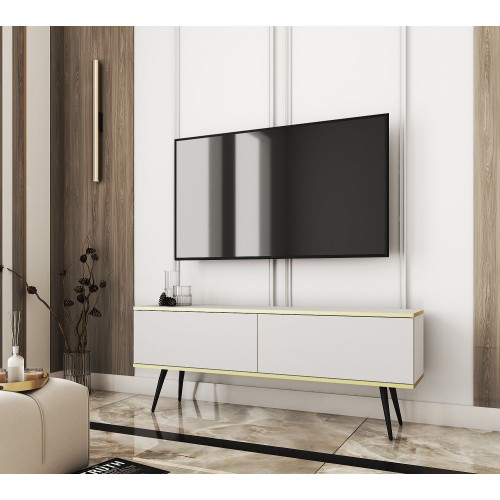 Έπιπλο τηλεόρασης ORO  Λευκό 135x53x32cm