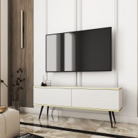 Έπιπλο τηλεόρασης ORO_MDF Λευκό 135x53x32cm