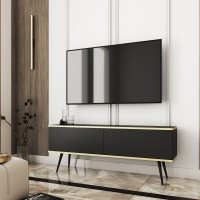 Έπιπλο τηλεόρασης ORO ανθρακί + Μαύρο 135x53x32cm