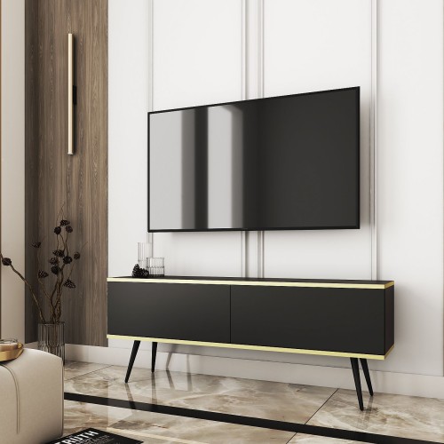 Έπιπλο τηλεόρασης ORO Aνθρακί 135x53x32cm